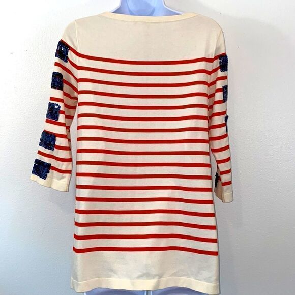 Marc Jacobs Striped Sequin Pullover Knit Top - Picture 2 of 10